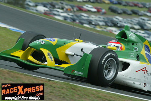 Nelson Piquet, hier in actie op Eastern Creek